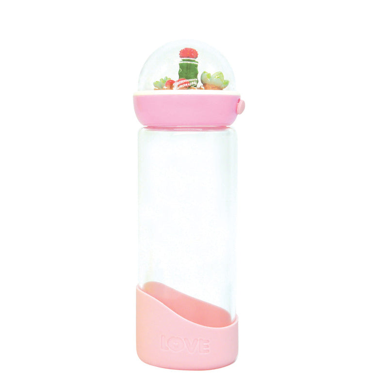 Cactus Glass Water Bottle