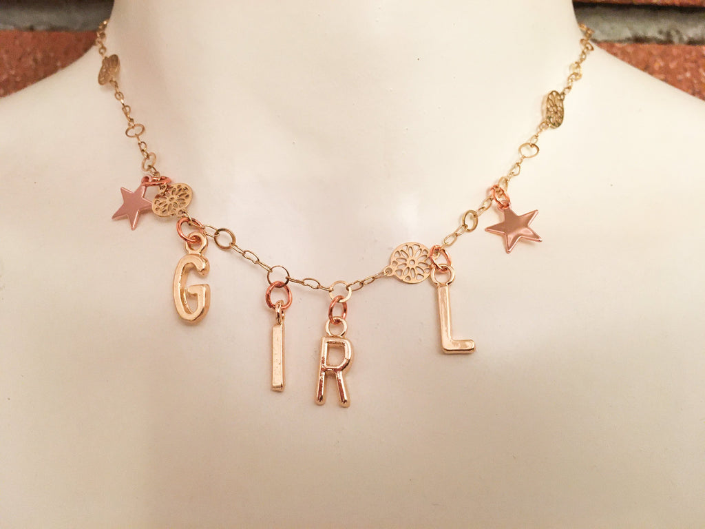 Letter Necklace Gold Personalized. Letter Necklaces for Women