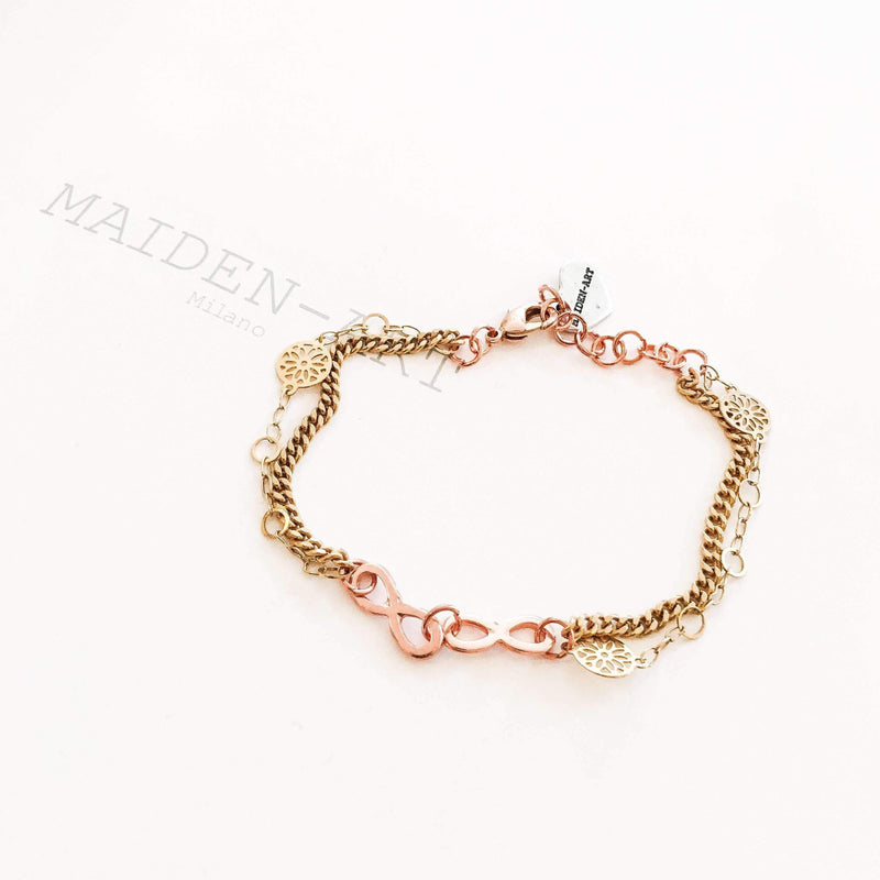 18kt Gold Plated Infinity Bracelet Chain Link Bracelet.