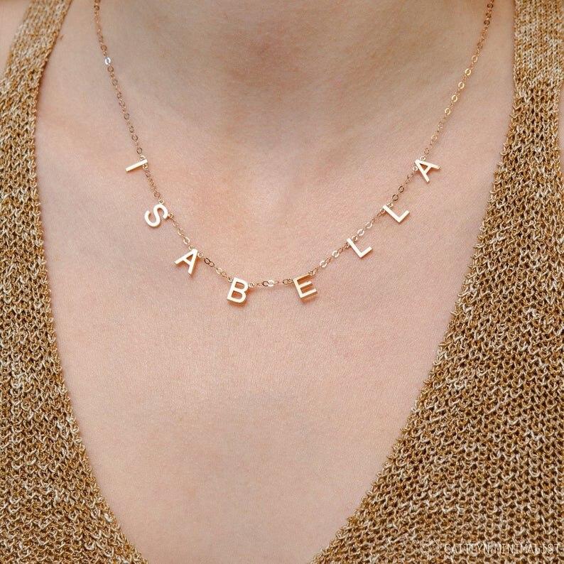 Letters Necklace for Women Custom Jewelry Stainless Steel Custom Name