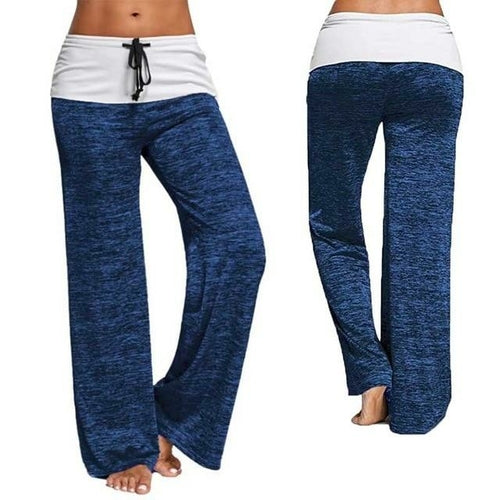 Women Sport Leggings Fitness Yoga Pants patchwork Wide Leg Fitness