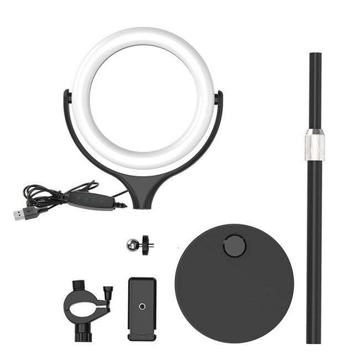 Dimmable Ring Light with Phone Holder USB Night Light Desktop Light