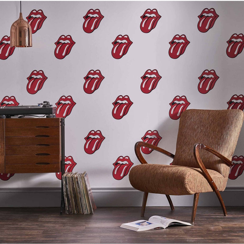 The Rolling Stones Wallpaper Per 10m x 500mm Roll Classic Tongue
