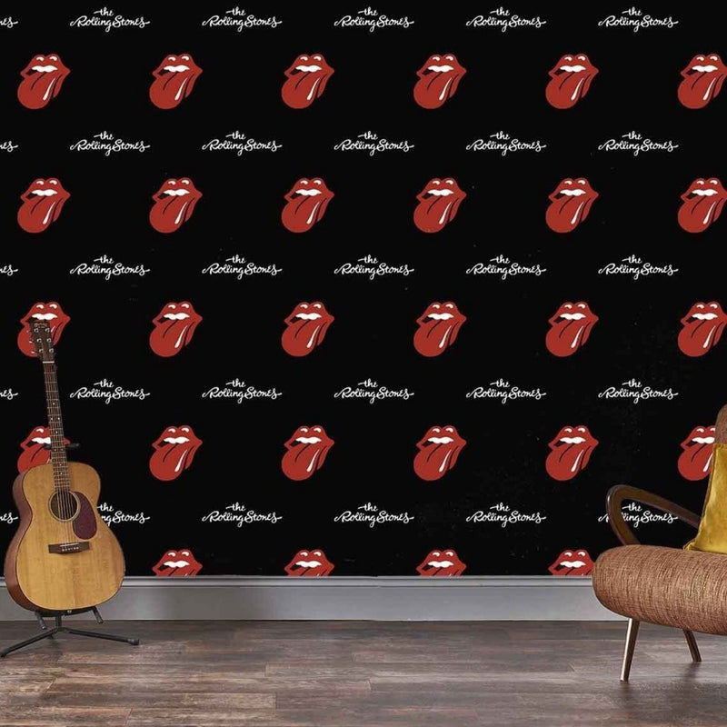 The Rolling Stones Wallpaper Per 10m x 500mm Roll - Tongue