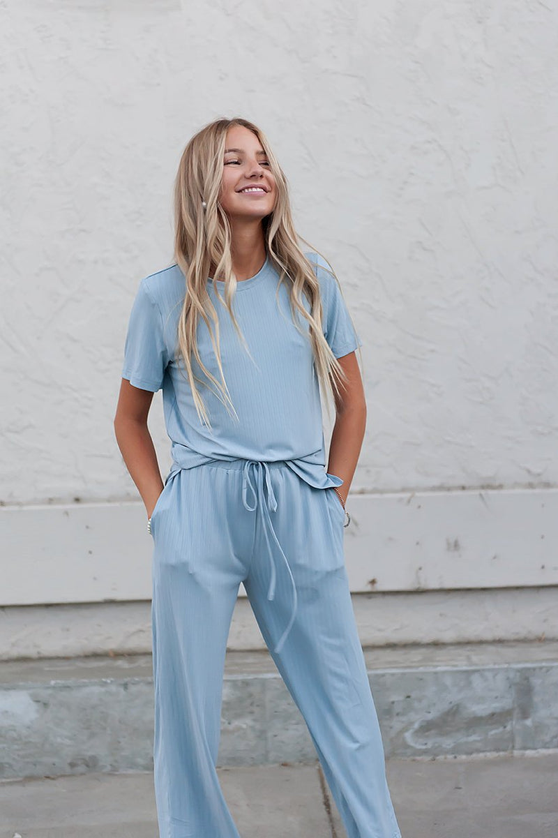 DT Emma two-piece set in Baby Blue