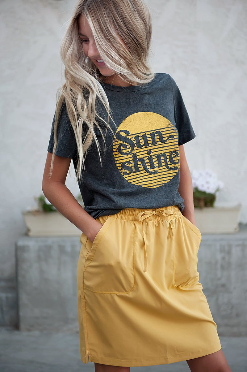 DT BREEZE Sporty Skirt in Sunflower Yellow