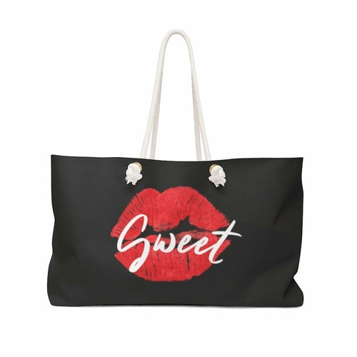 Weekender Tote Bag, Sweet Kiss Red Lipstick Shoulder Bag