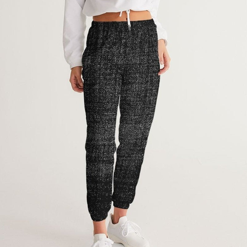 Black And Gray Distressed Style Track Pants