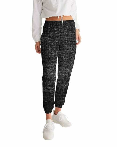 Black And Gray Distressed Style Track Pants