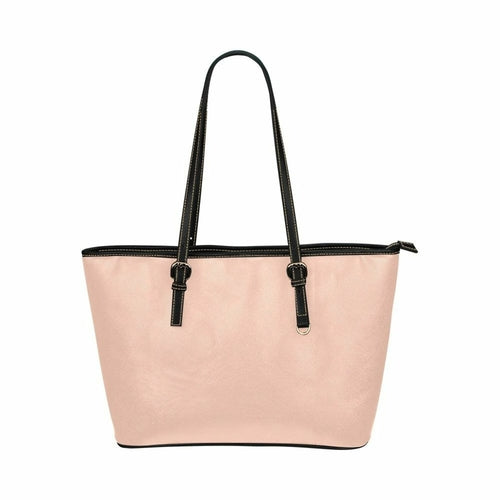 Leather Tote Bag, Peach Double Handle Handbag