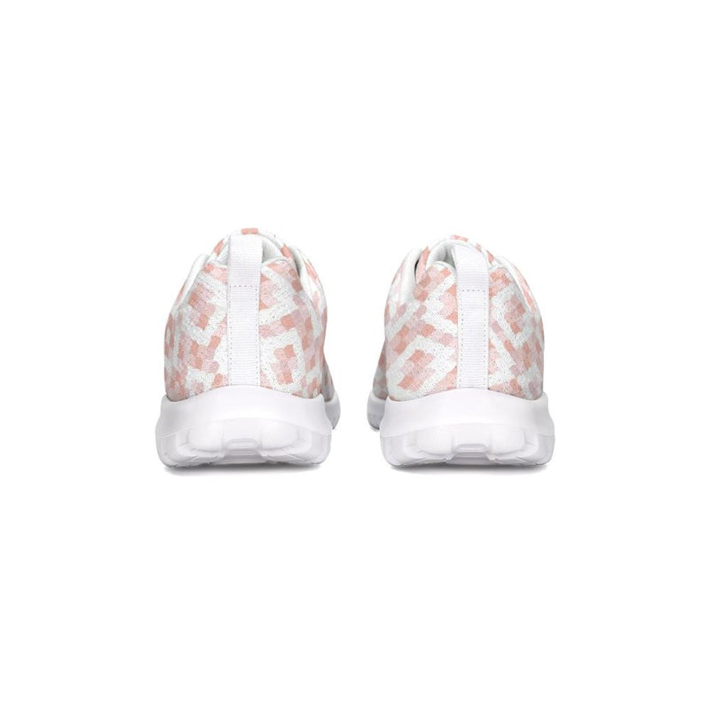 Womens Sneakers, Pink & White Low Top Canvas Running Shoes